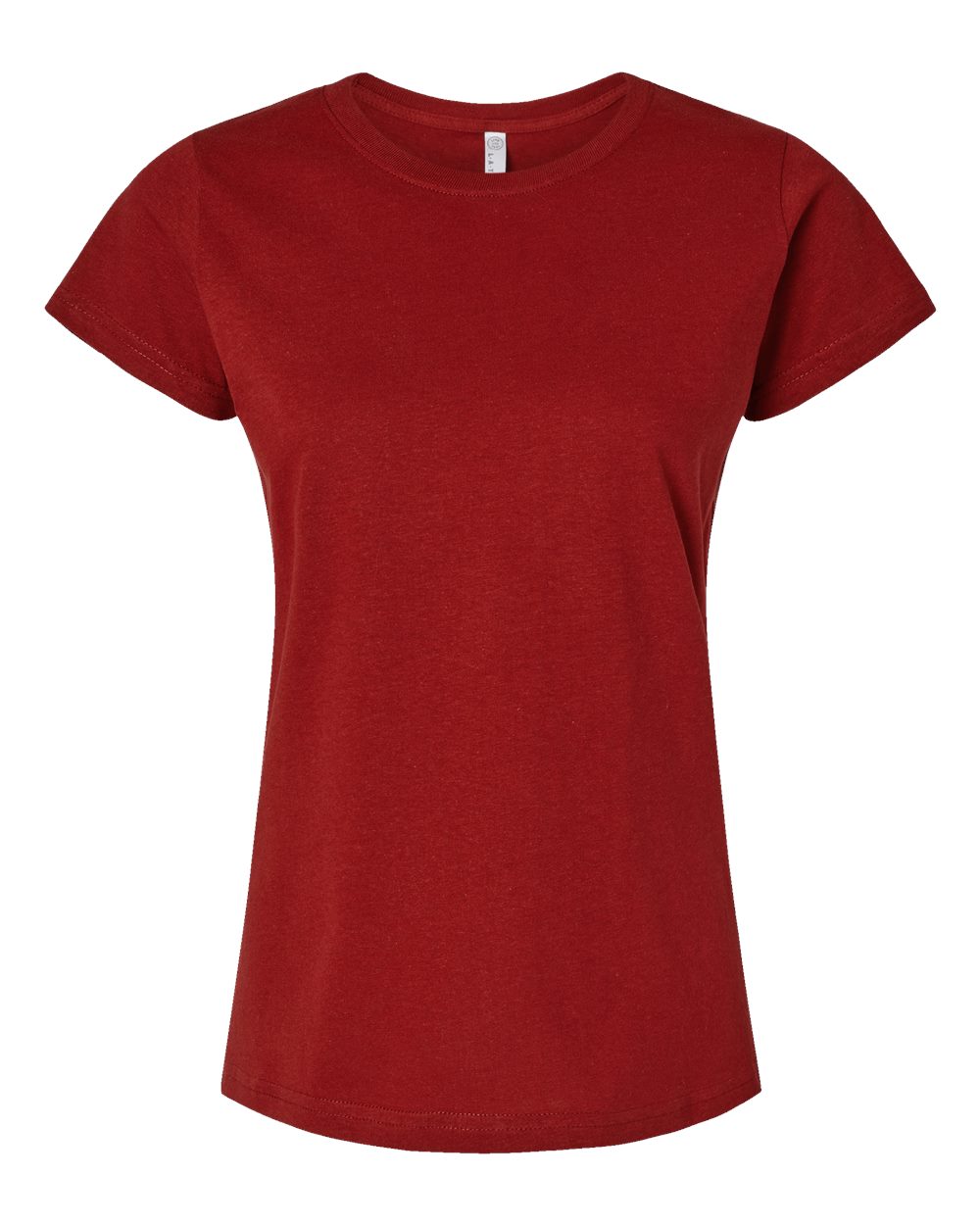Front View of Garnet Women's Fine Jersey Tee - 3516