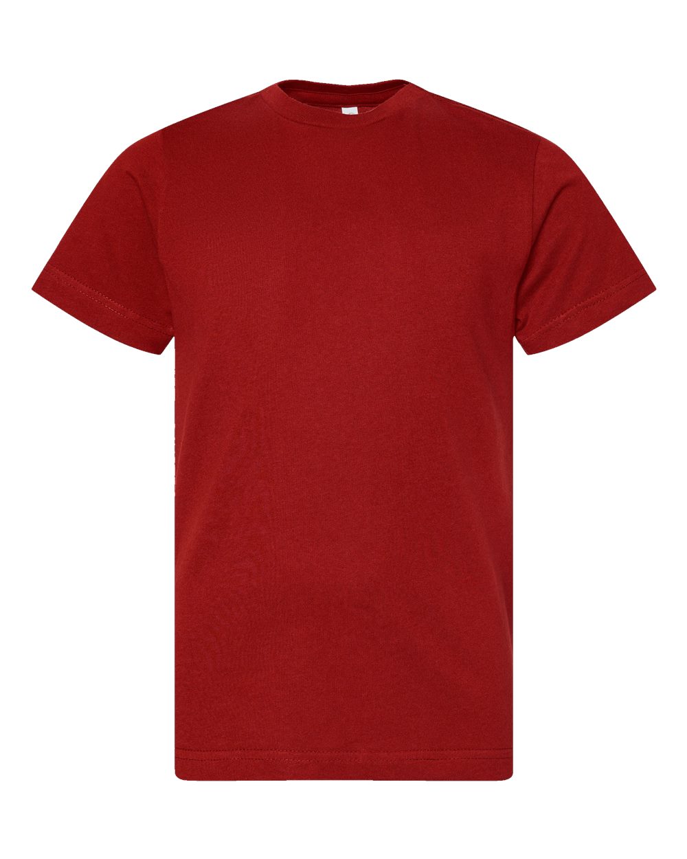 Front View of Garnet Youth Fine Jersey Tee - 6101