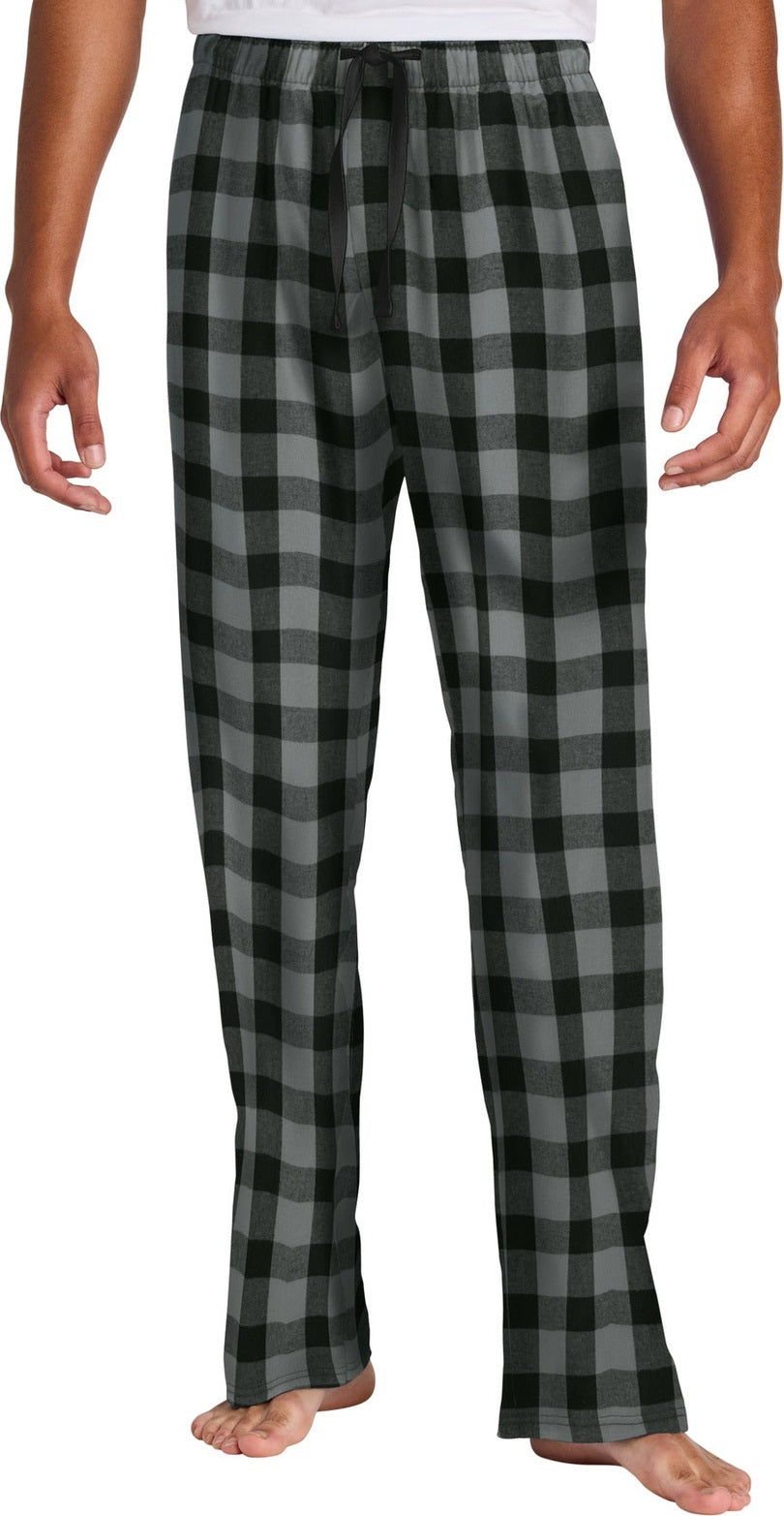 Front View of G/BkBfflCk District Flannel Plaid Pant. DT1800