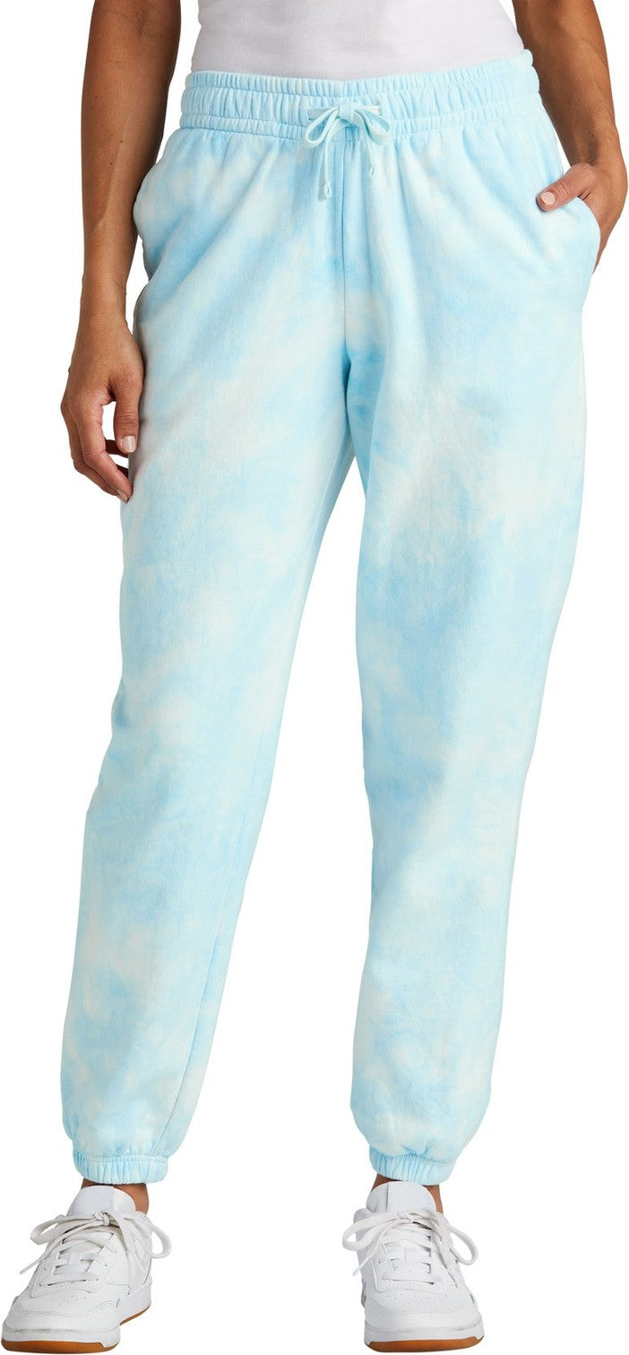 Front View of Glacier Port & Co Women's Beach Wash Cloud Tie-Dye Sweatpant LPC140P