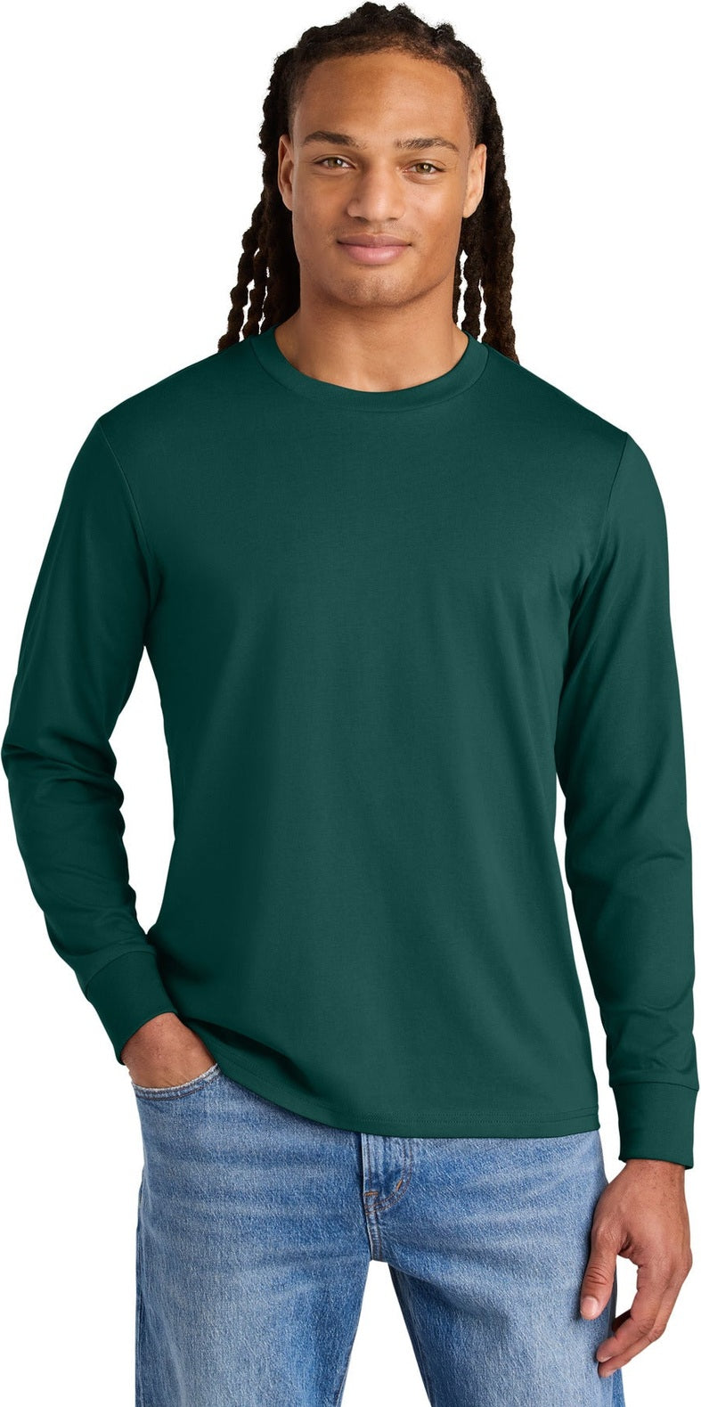 Front View of GlazedGrn Stanley/Stella Unisex Creator 2.0 Long Sleeve Tee SXU022