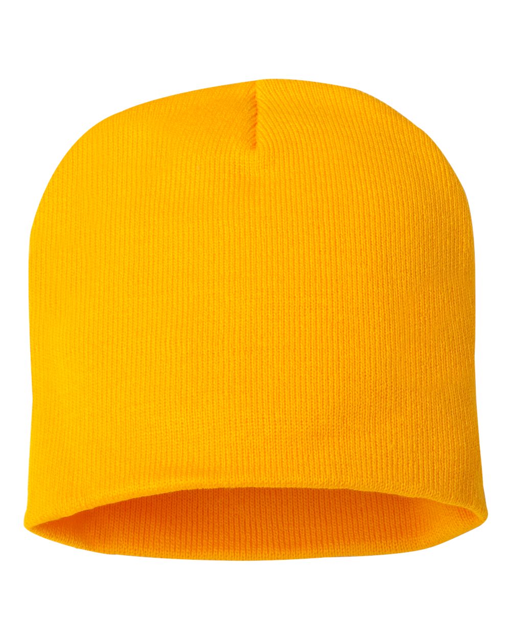 Front View of Gold 8" Beanie - SP08
