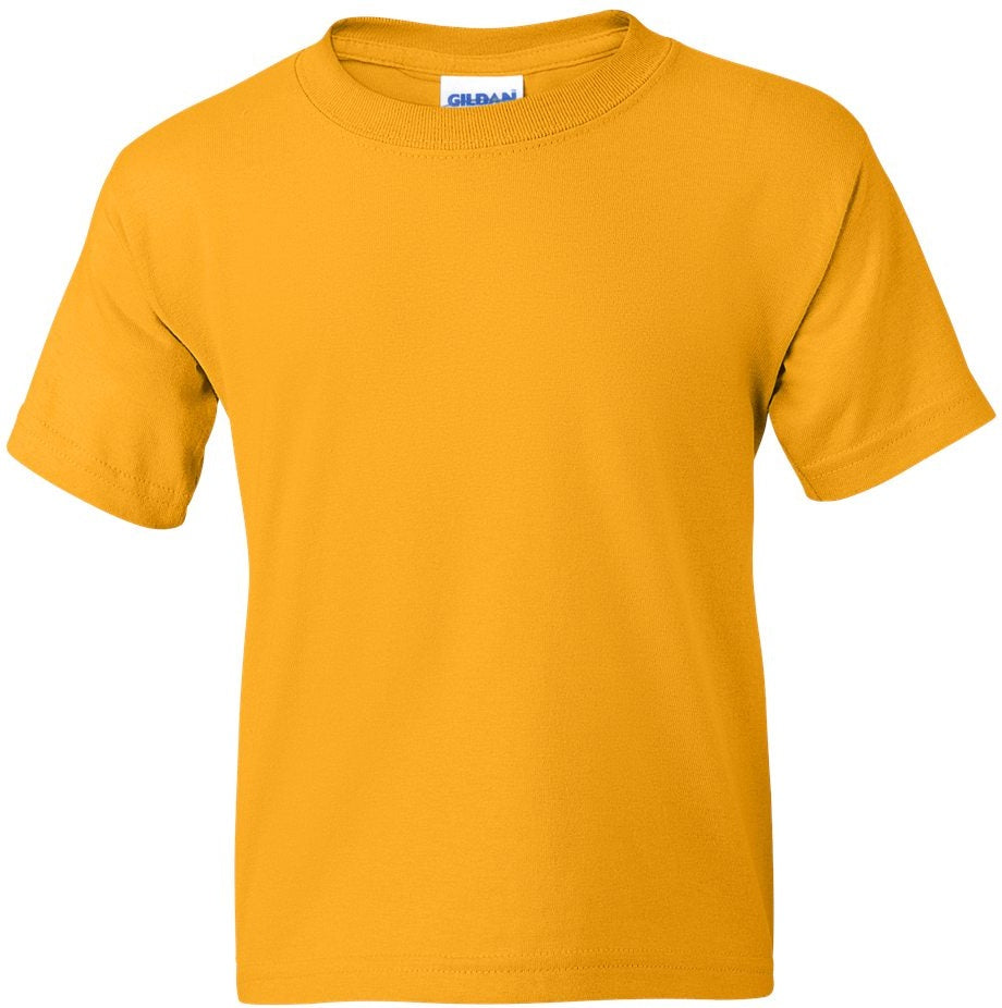 Front View of Gold DryBlend® Youth T-Shirt - 8000B