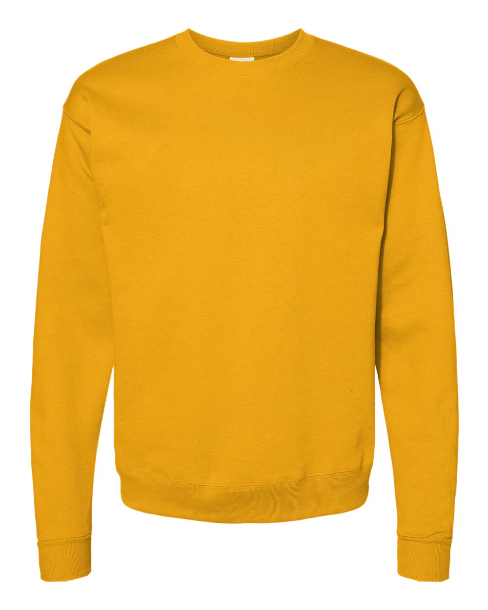 Front View of Gold Ecosmart® Crewneck Sweatshirt - P160