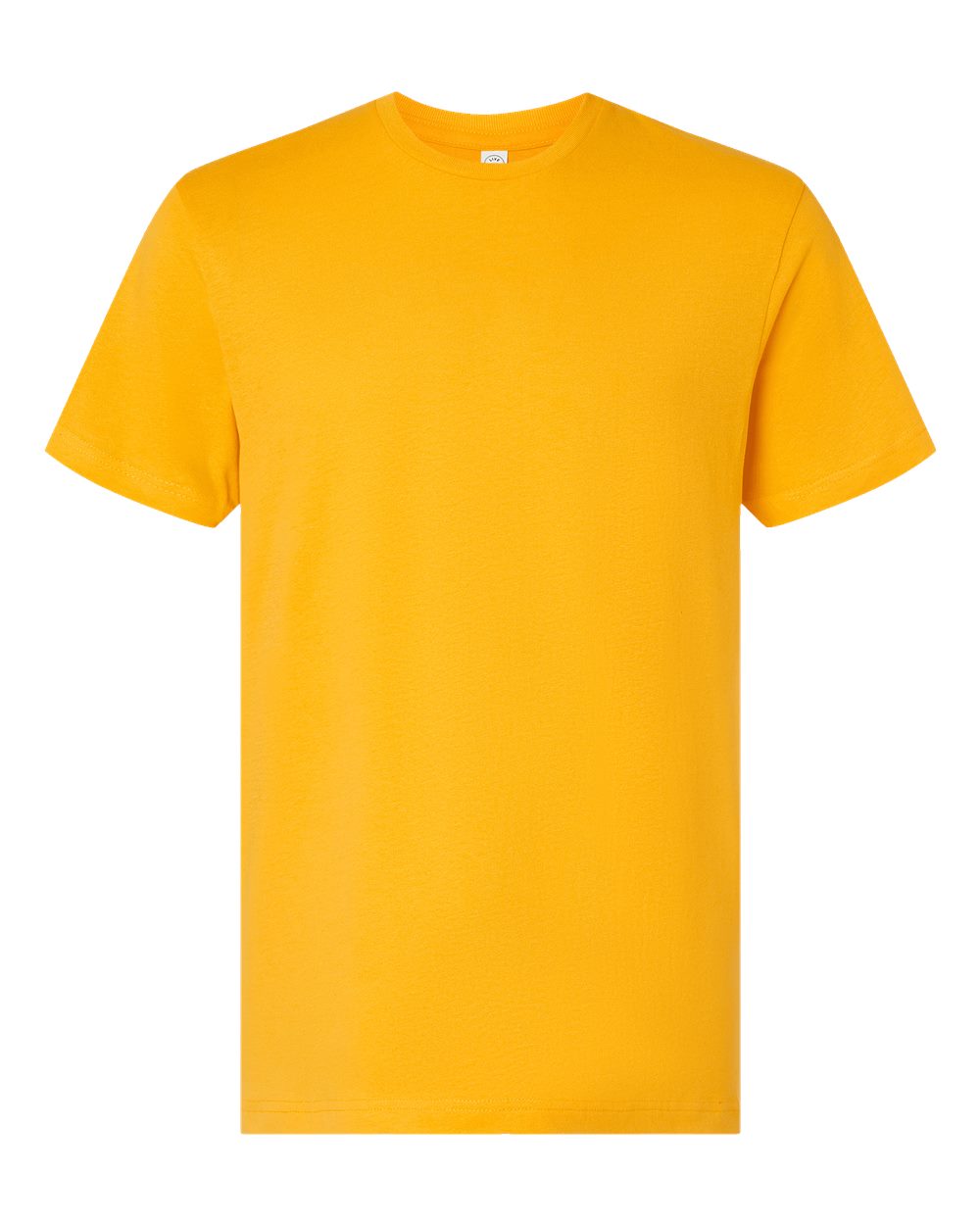 Front View of Gold Fine Jersey Tee - 6901