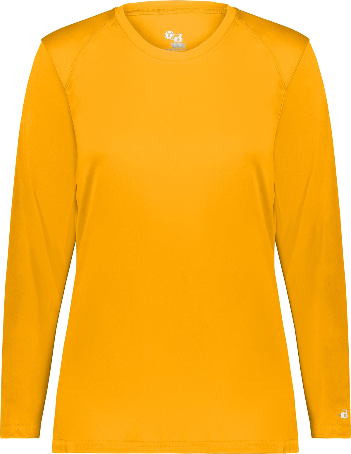 Front View of GOLD LADIES B-CORE L/S TEE