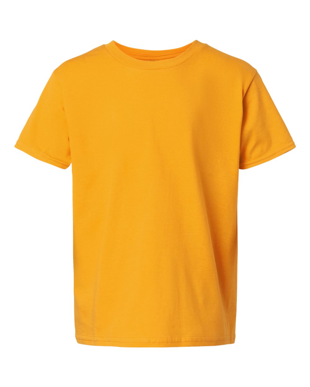 Front View of Gold Light Cotton Youth T-Shirt - 3000B