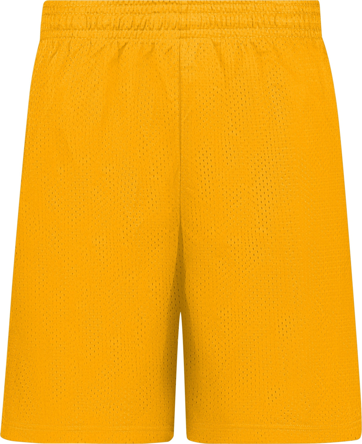 Front View of GOLD POCKETED MESH SHORT