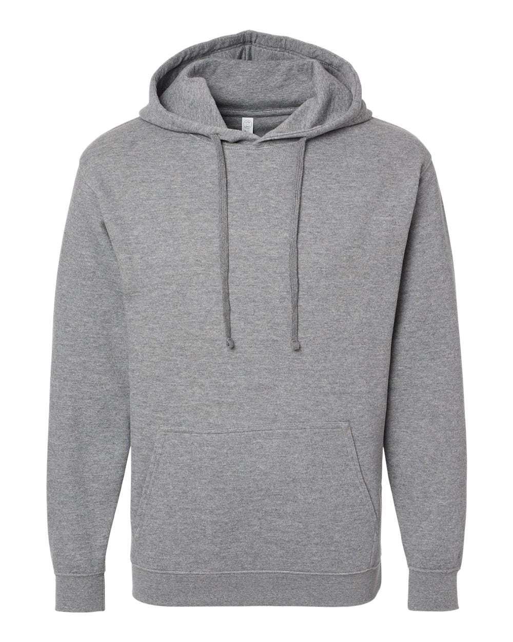 Front View of Granite Heather Elevated Fleece Basic Hoodie - 6926