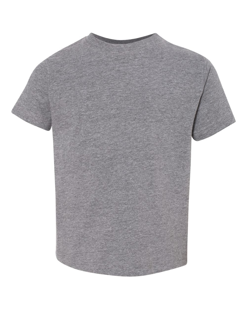 Front View of Granite Heather Toddler Fine Jersey Tee - 3321