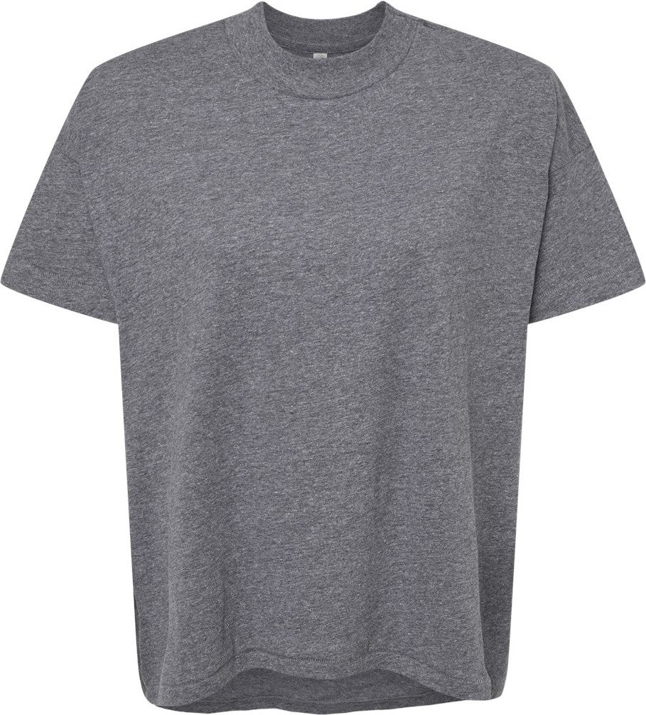 Front View of Granite Heather Women's Hi-Lo Tee - 3519