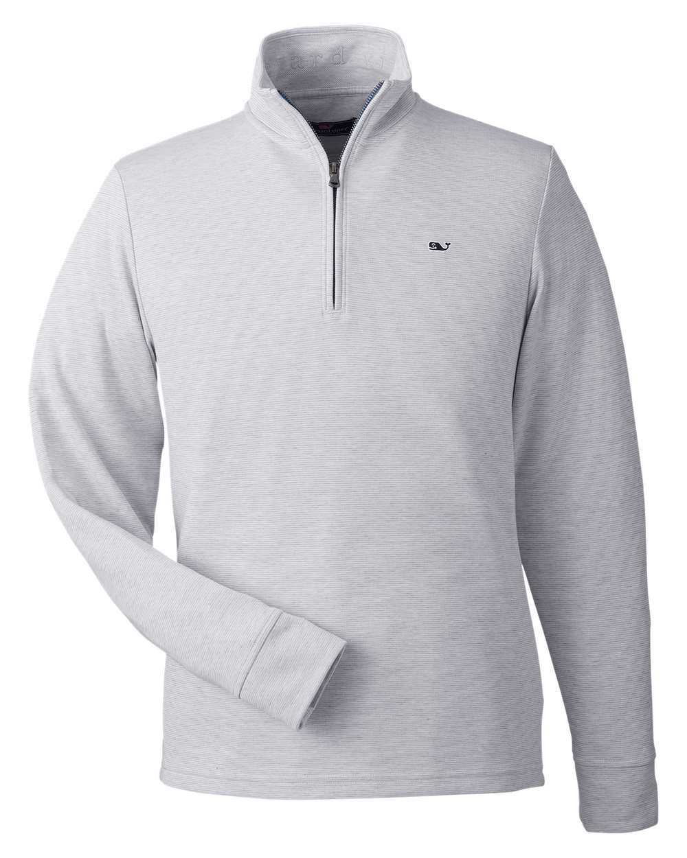 Front View of Granite Saltwater Quarter-Zip Pullover - K002708