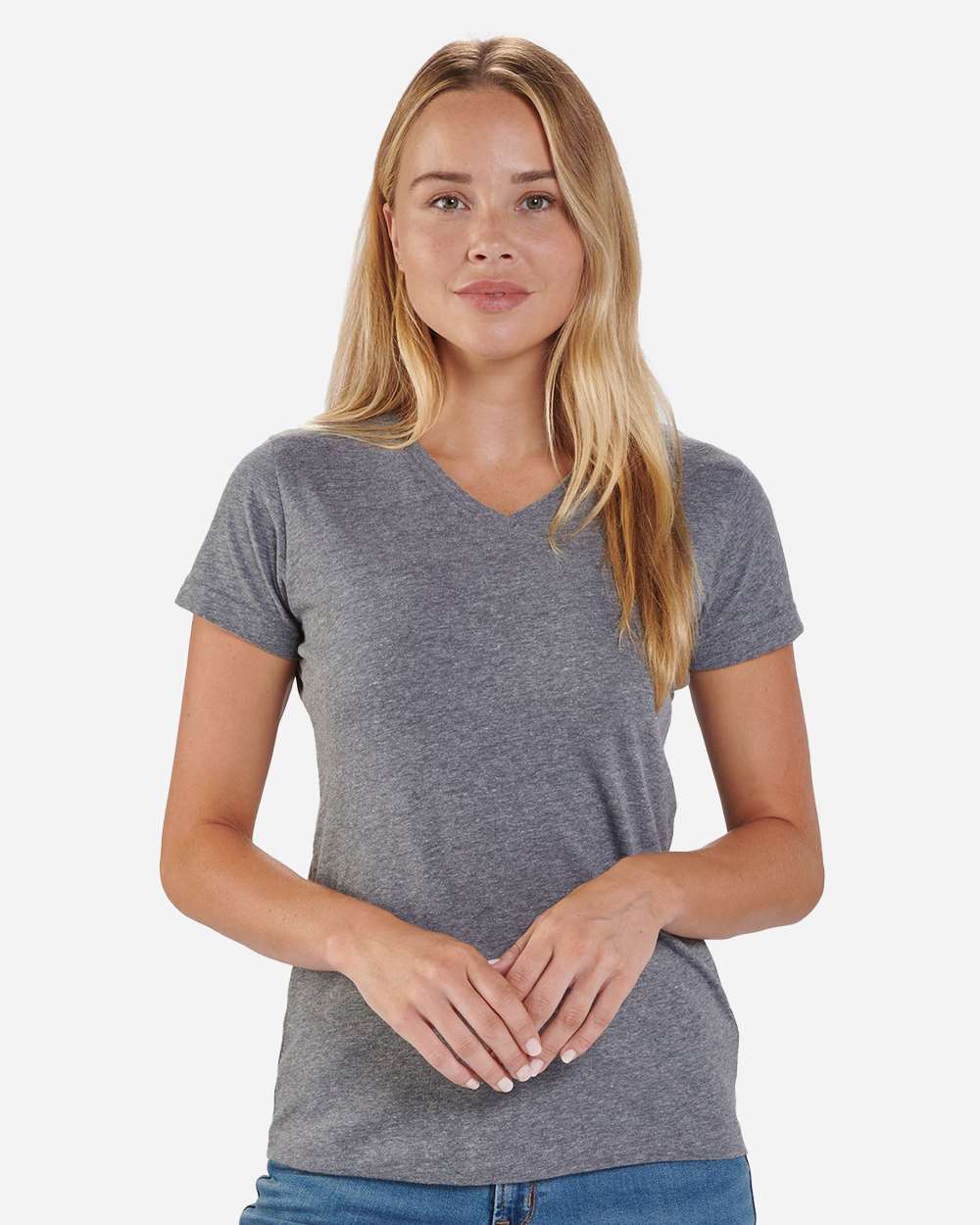 Front View of Granite Women's V-Neck T-Shirt - BW2201