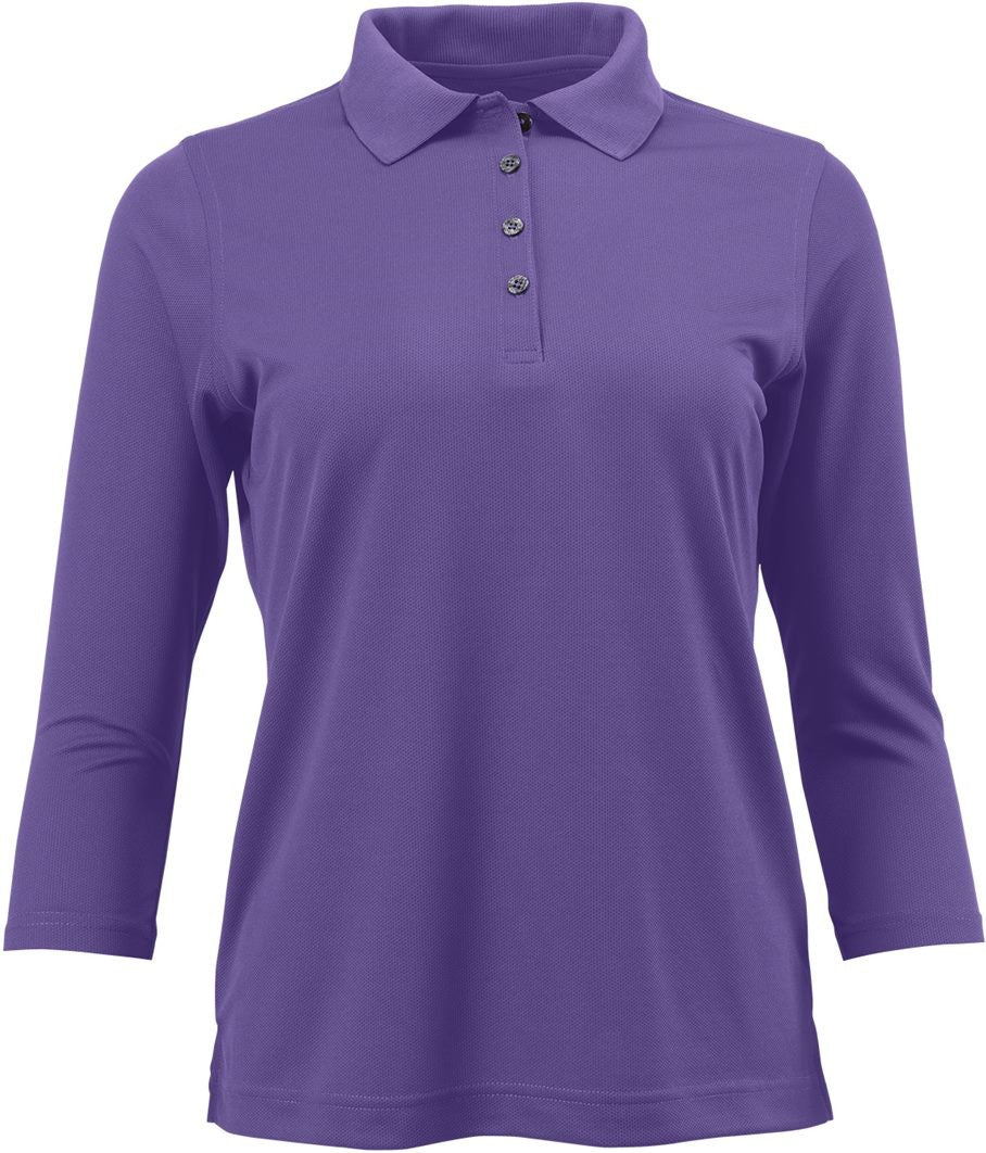 Grape Women's Lady Palm Three-Quarter Sleeve Polo - 120