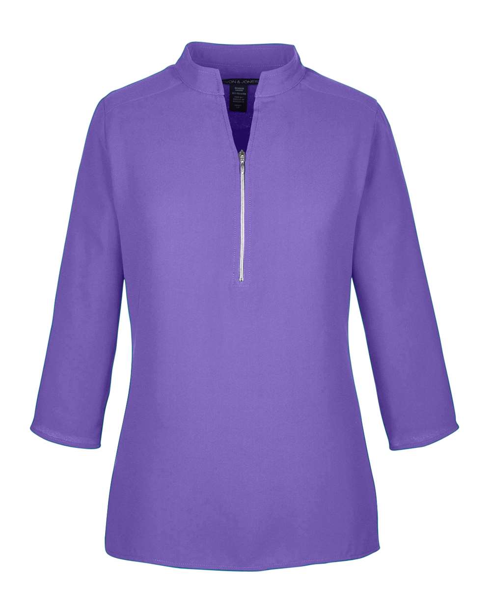 Front View of Grape Women's Perfect Fit™  Three-Quarter Sleeve Crepe Tunic - DP611W