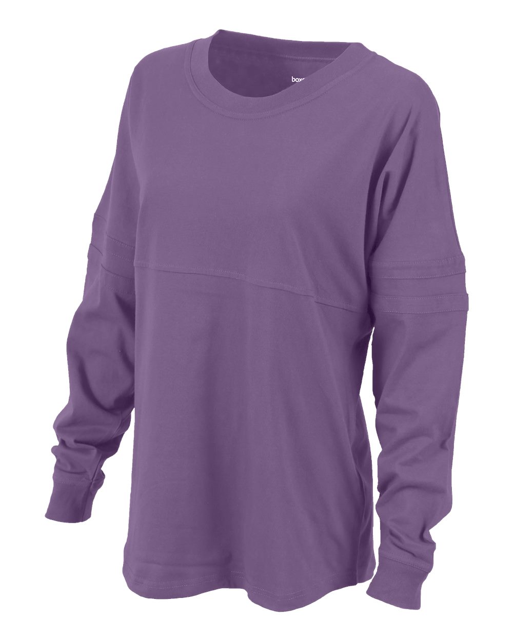Front View of Grape Women's Pom Pom Long Sleeve Jersey T-Shirt - BW3514