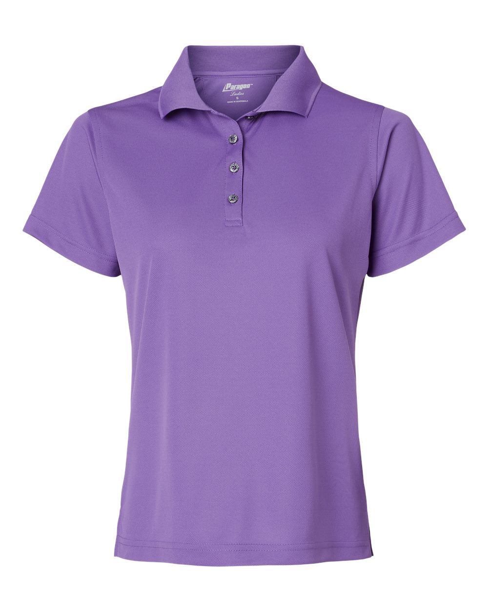 Front View of Grape Women's Saratoga Performance Mini Mesh Polo - 104