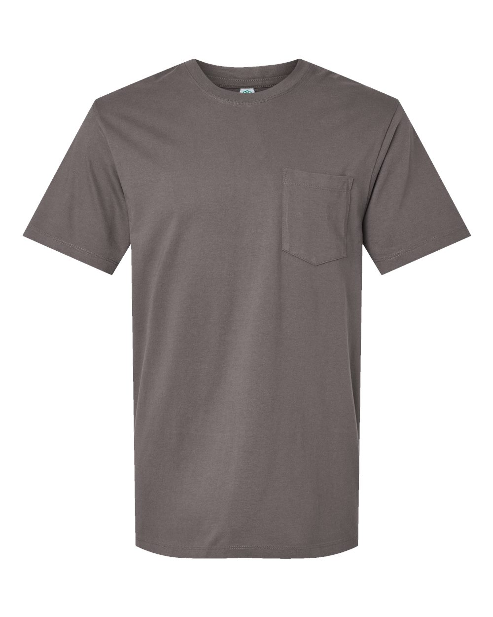 Front View of Graphite Classic Pocket T-Shirt - 210