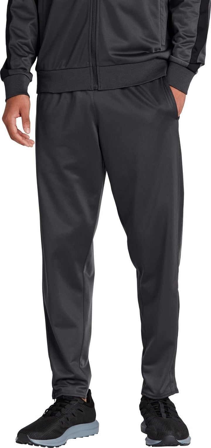 Front View of Graphite Grey Sport-Tek Tricot Track Jogger. PST95