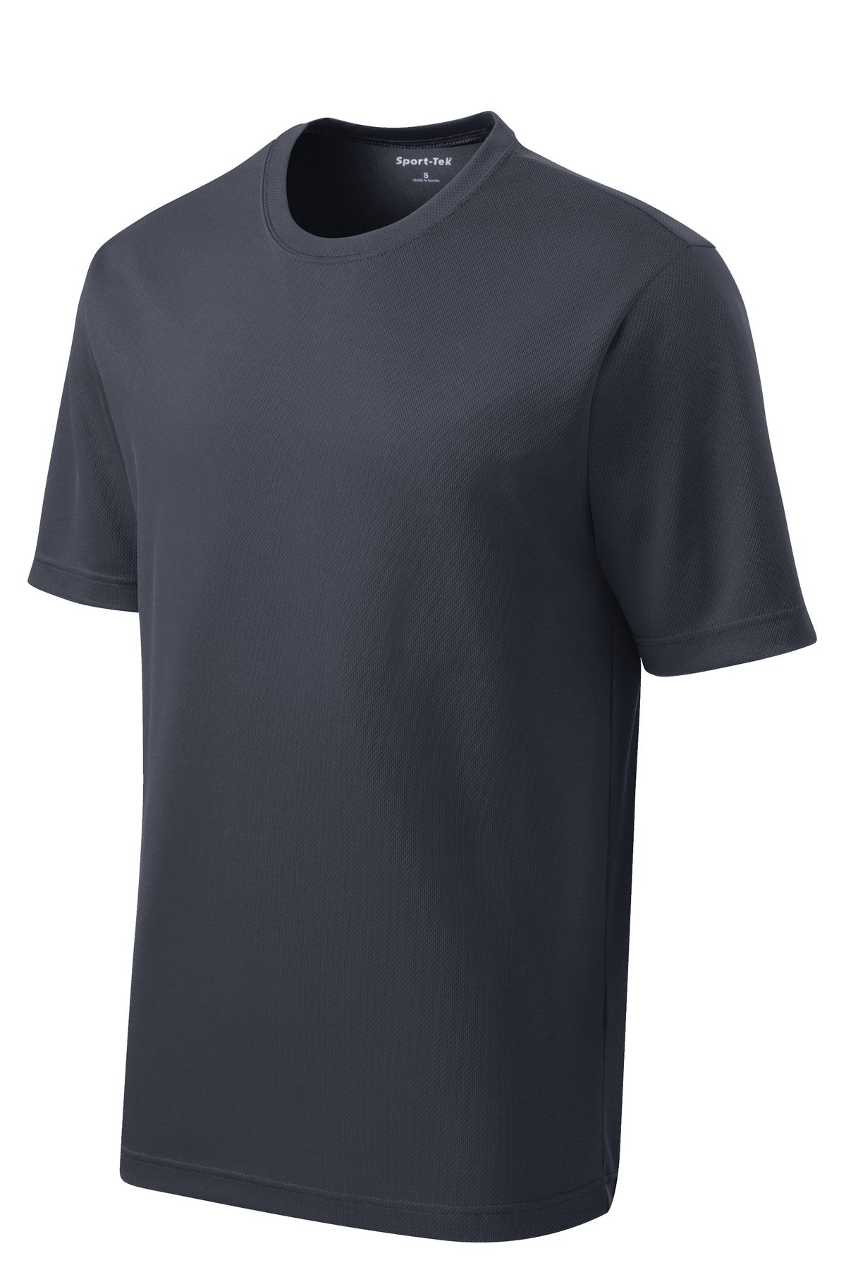 Front View of Graphite Grey Sport-Tek Youth PosiCharge RacerMesh Tee. YST340