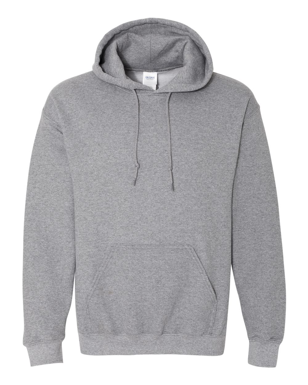 Front View of Graphite Heather Heavy Blend™ Hooded Sweatshirt - 18500