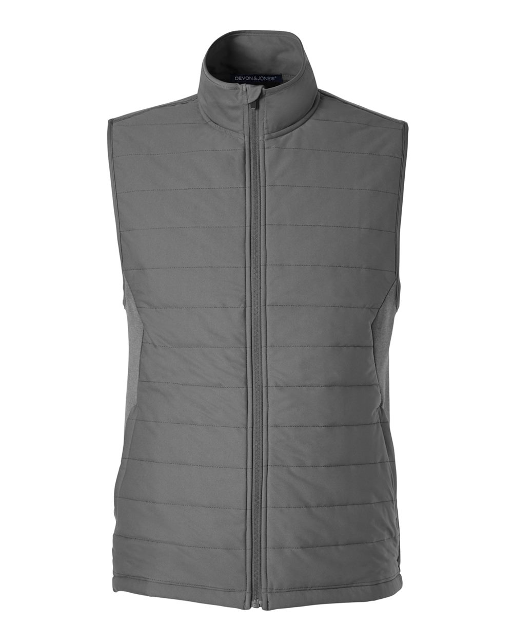 Front View of Graphite Melange/ Graphite Men's New Classics® Charleston Hybrid Vest - DG706