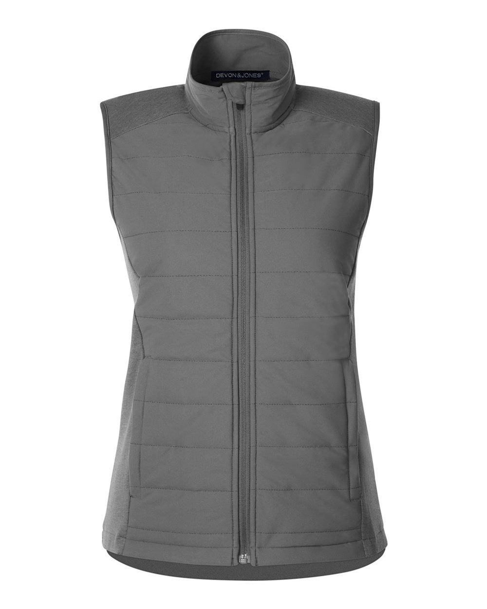 Front View of Graphite Melange/ Graphite Women's New Classics® Charleston Hybrid Vest - DG706W