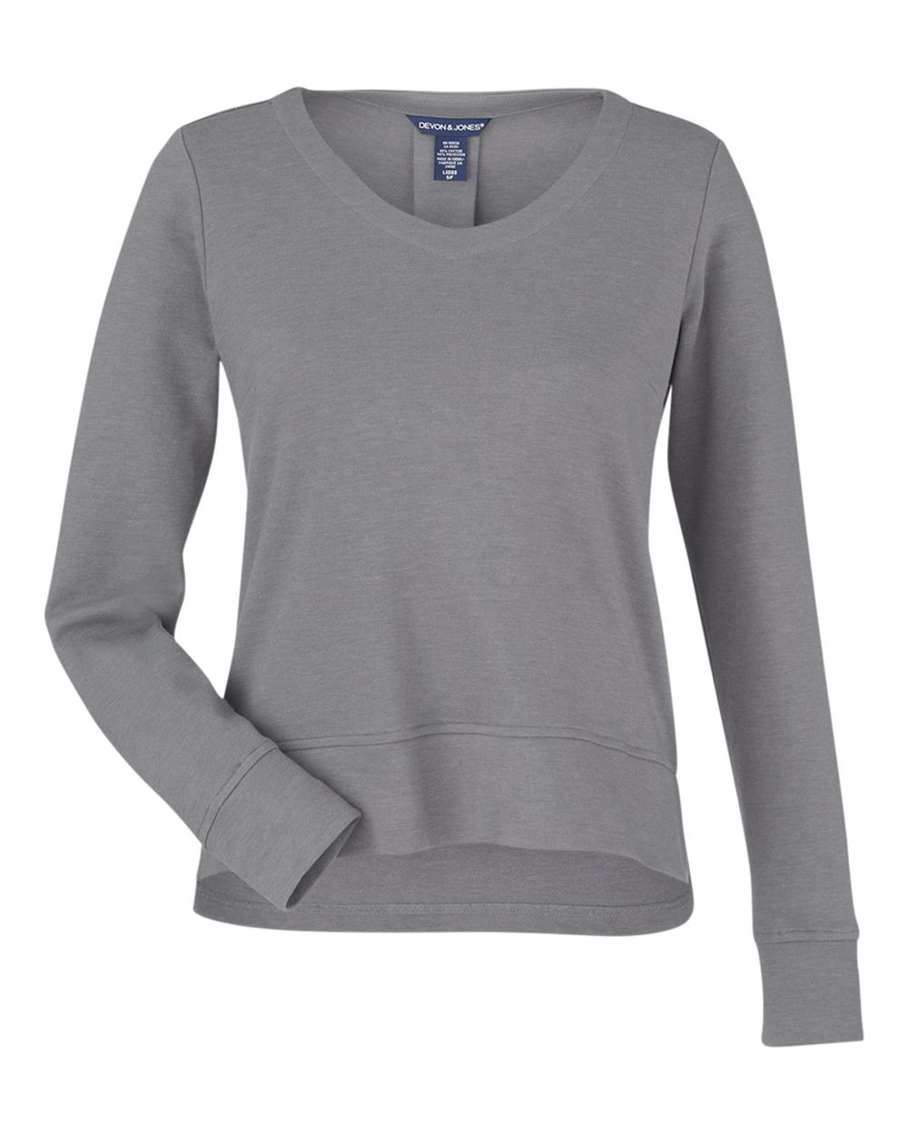 Front View of Graphite Melange Women's New Classics® Charleston Pullover - DG482W