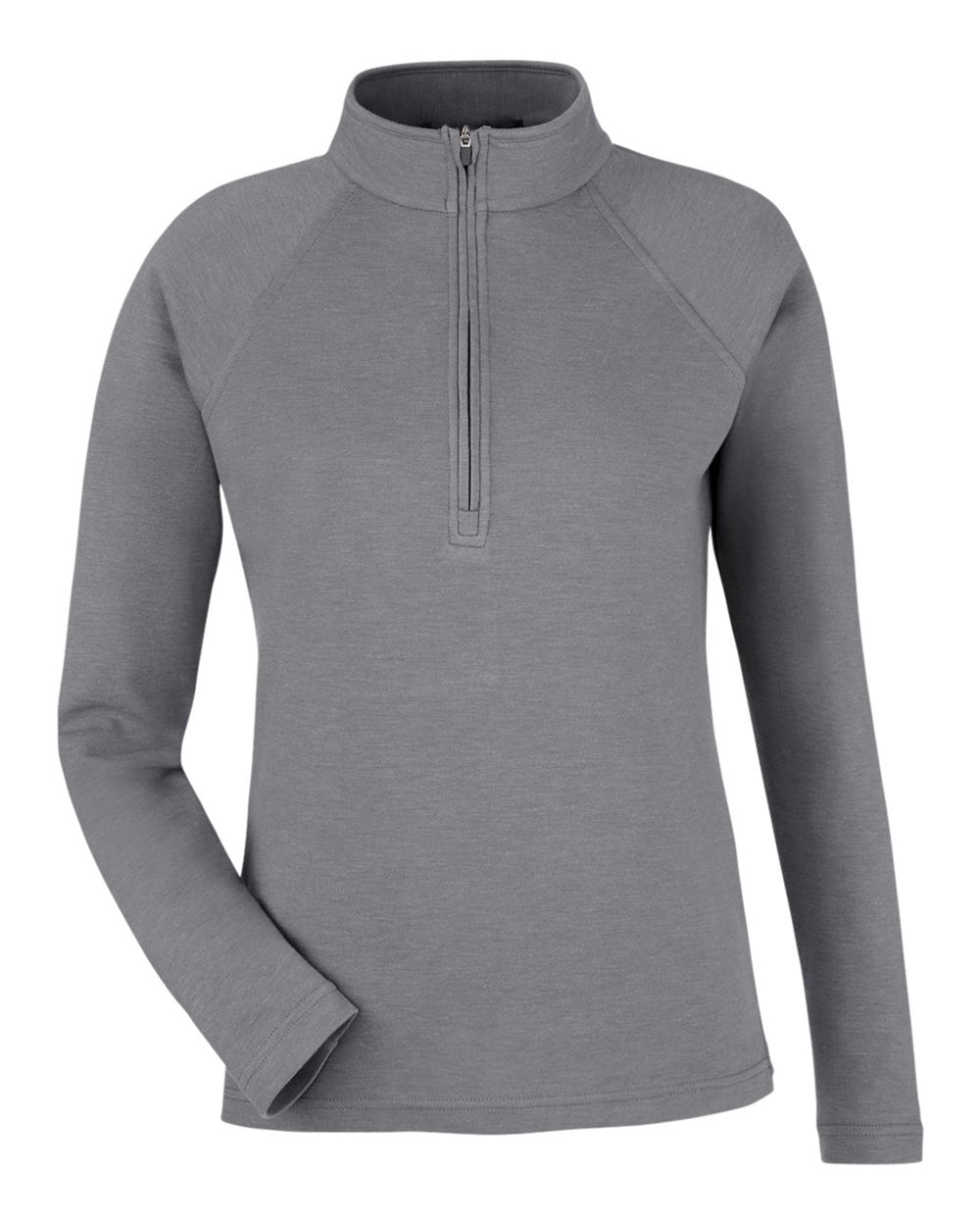 Front View of Graphite Melange Women's New Classics® Charleston Quarter-Zip Pullover - DG481WZ