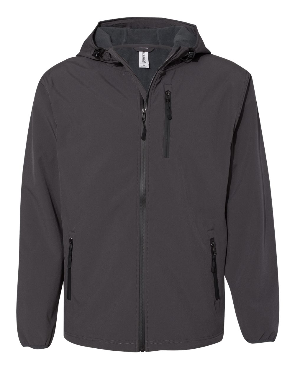 Front View of Graphite Poly-Tech Soft Shell Jacket - EXP35SSZ
