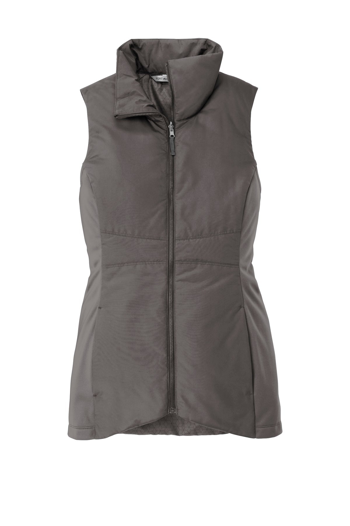 Front View of Graphite Port Authority Women's Collective Insulated Vest. L903