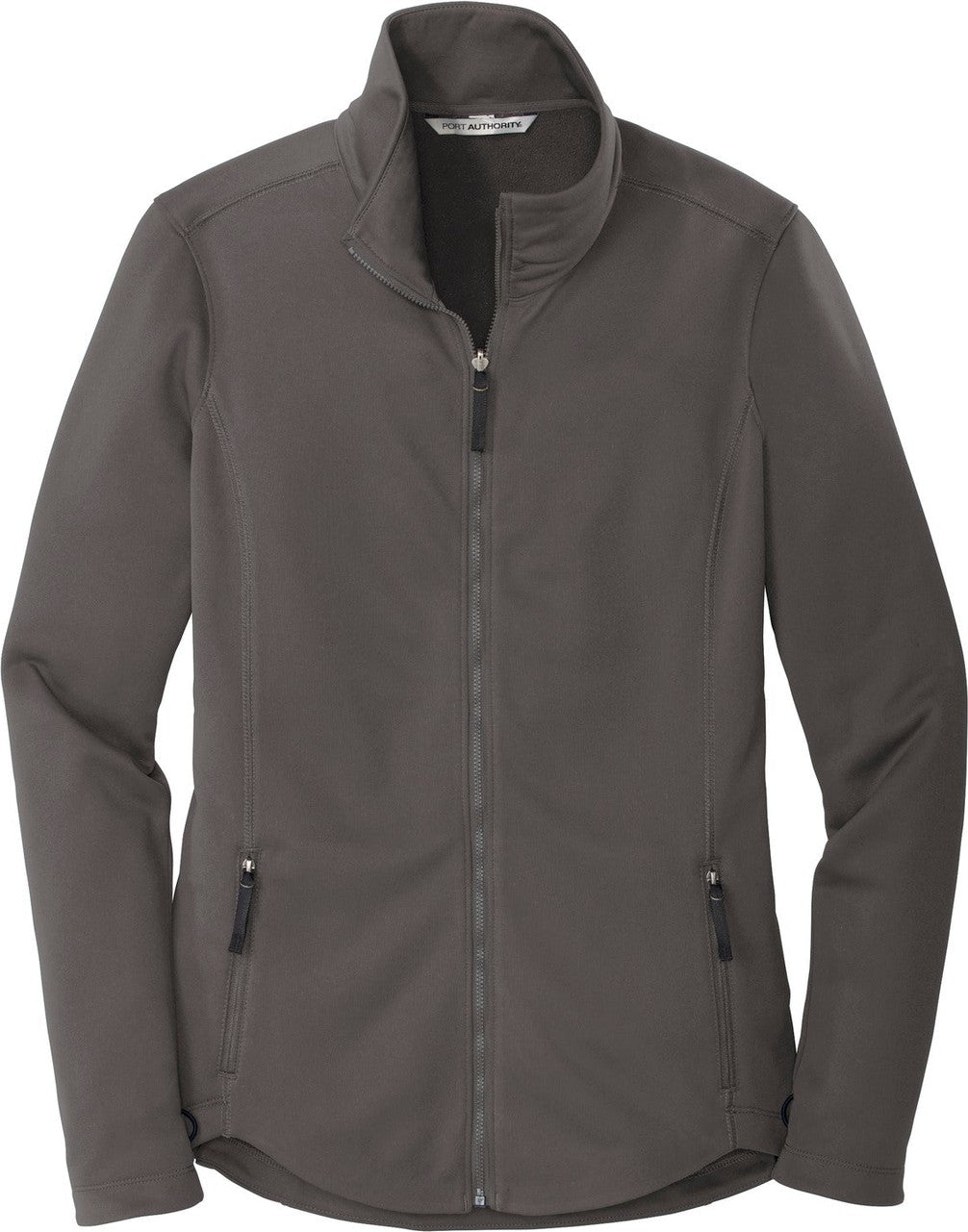 Front View of Graphite Port Authority Women's Collective Smooth Fleece Jacket. L904