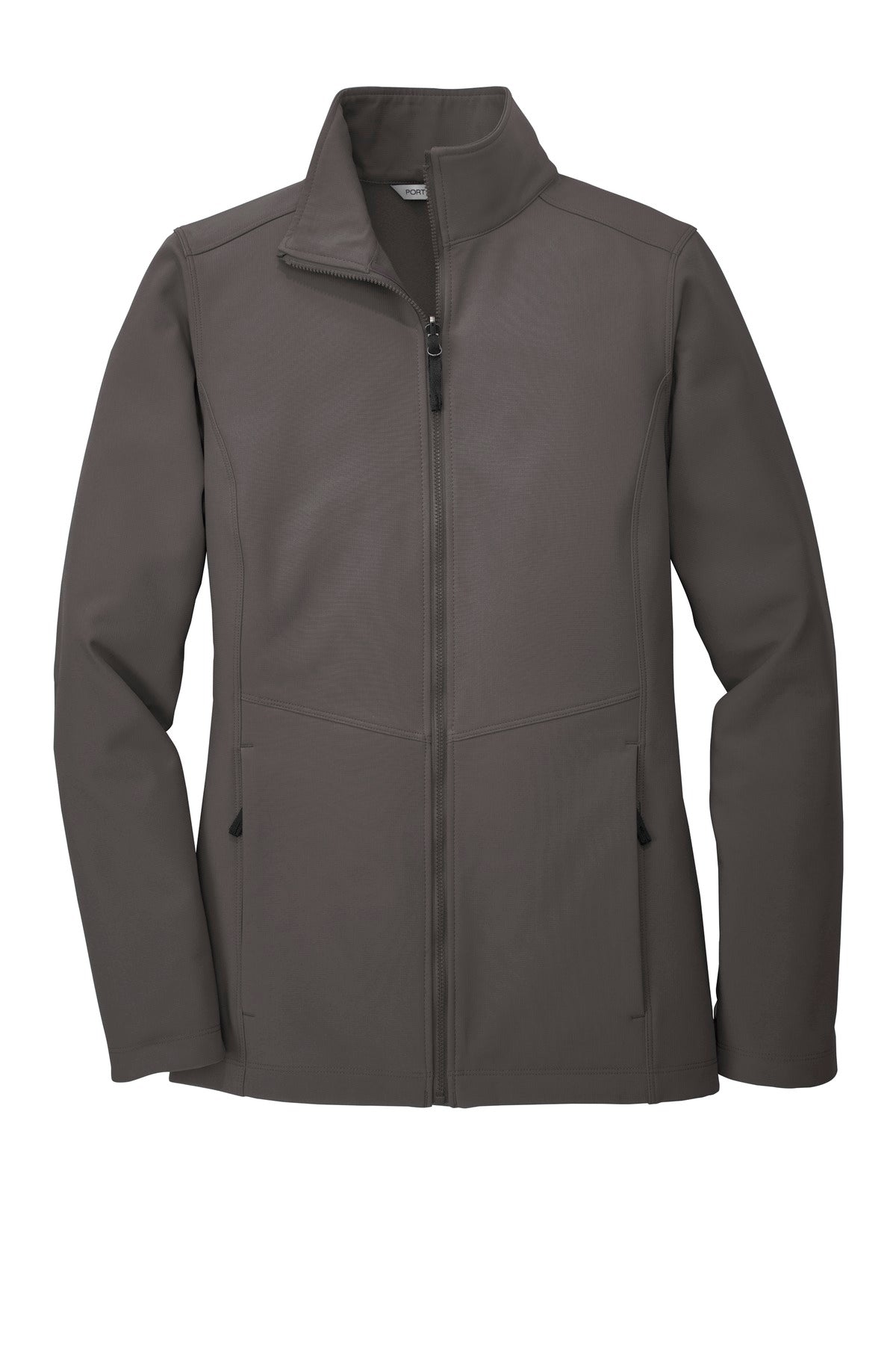 Front View of Graphite Port Authority Women's Collective Soft Shell Jacket. L901