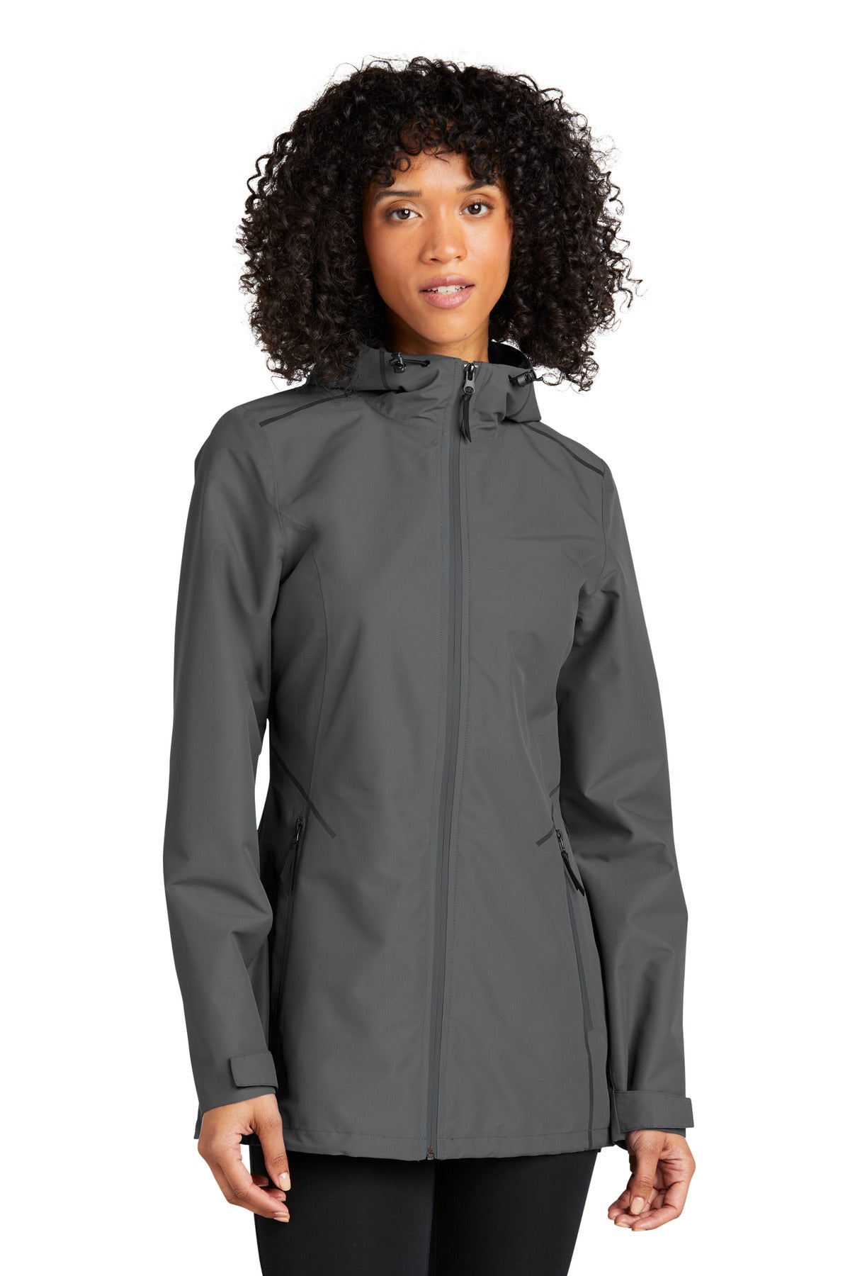 Front View of Graphite Port Authority Women's Collective Tech Outer Shell Jacket L920