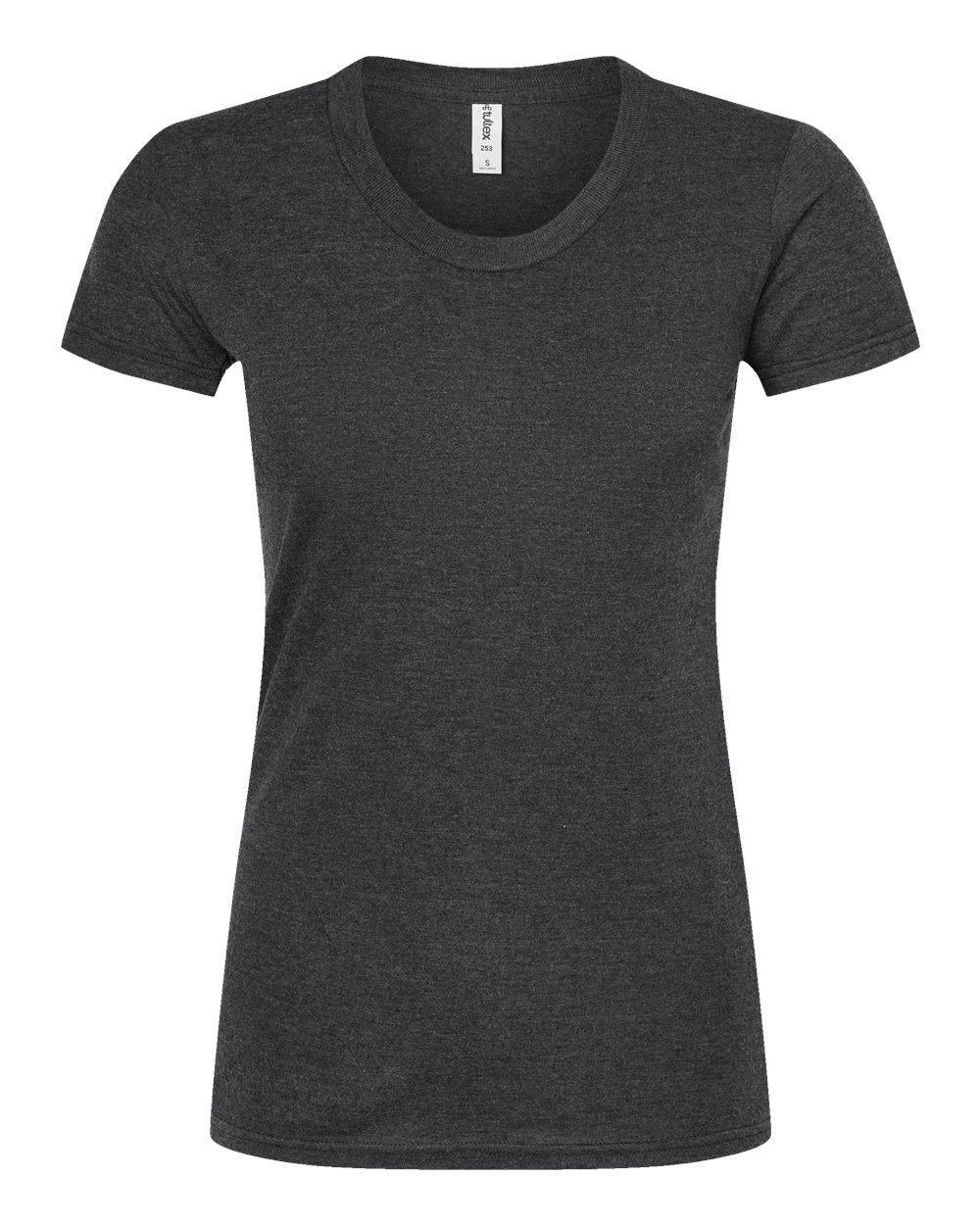 Front View of Graphite Tri Blend Women&#39;s Tri-Blend T-Shirt - 253