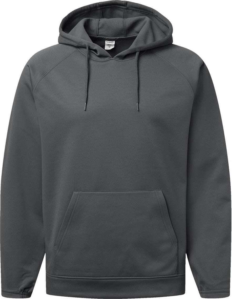 Front View of Graphite Vail Performance Fleece Hooded Sweatshirt - 305