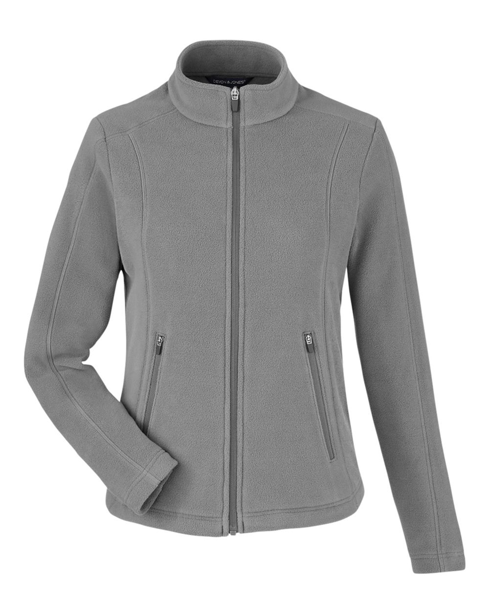 Front View of Graphite Women's CrownLux Performance® Fleece Full-Zip Jacket - DG730W