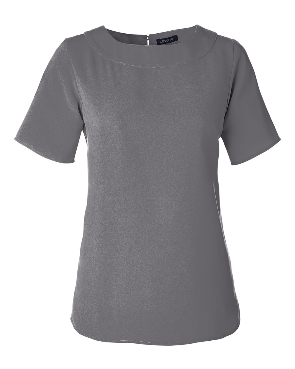 Front View of Graphite Women's Perfect Fit™ Boat Neck Blouse - DP613W
