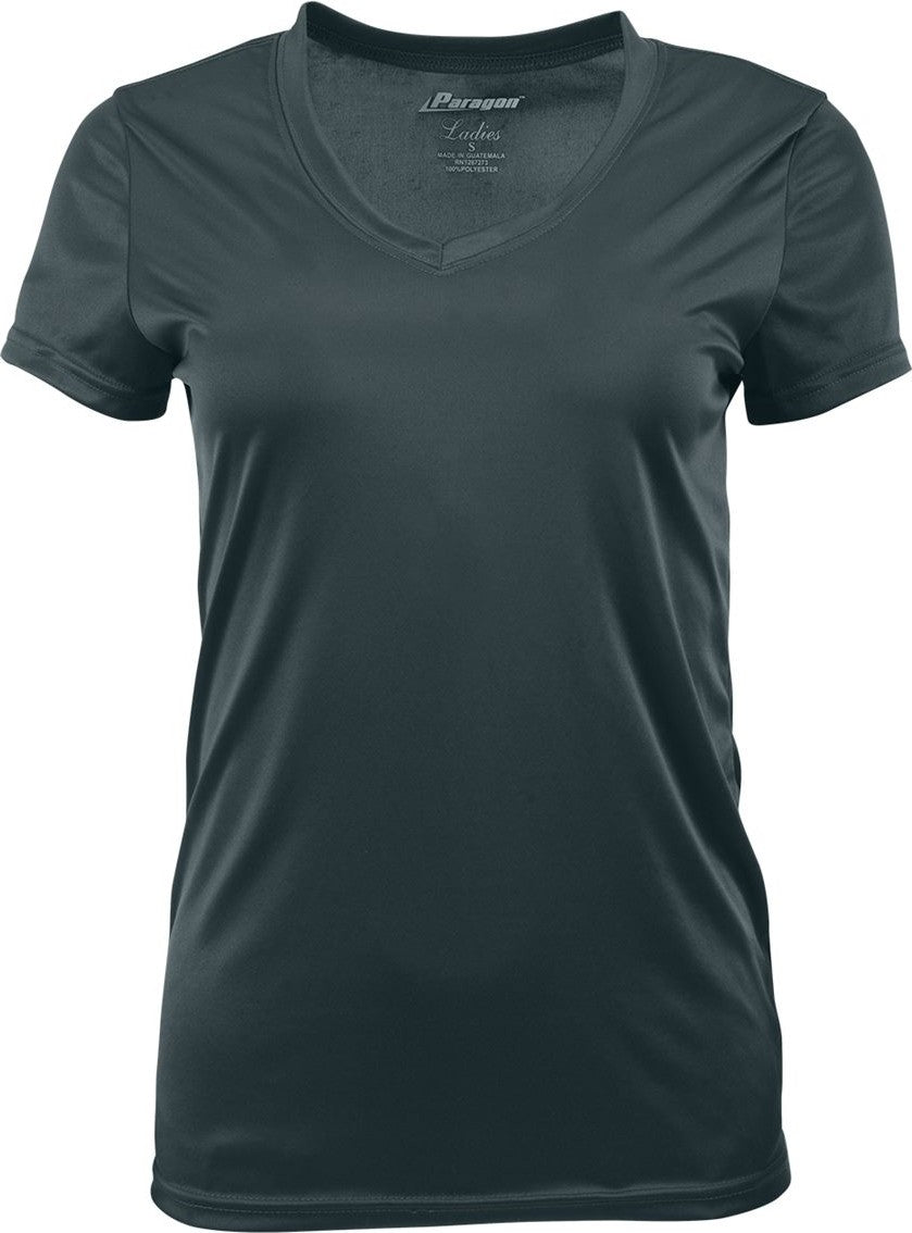 Front View of Graphite Women's Vera V-Neck T-Shirt - 203