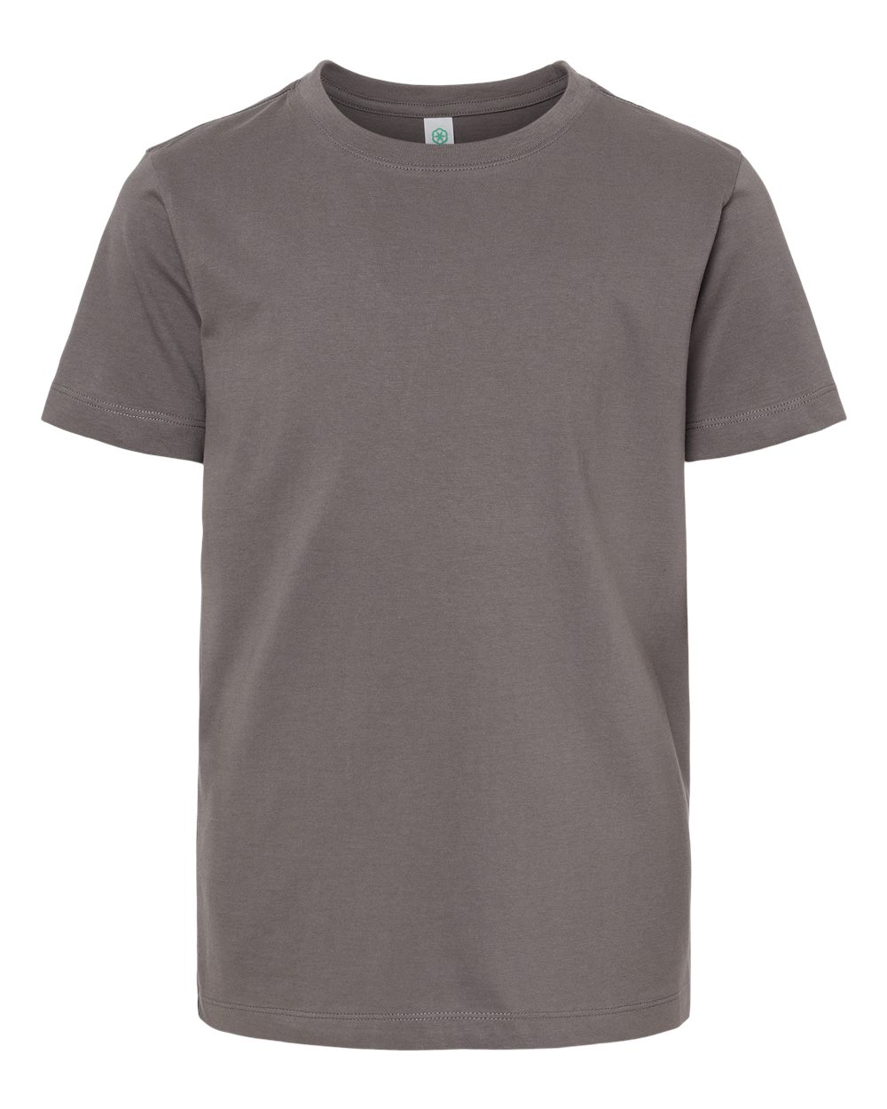 Front View of Graphite Youth Organic T-Shirt - 402