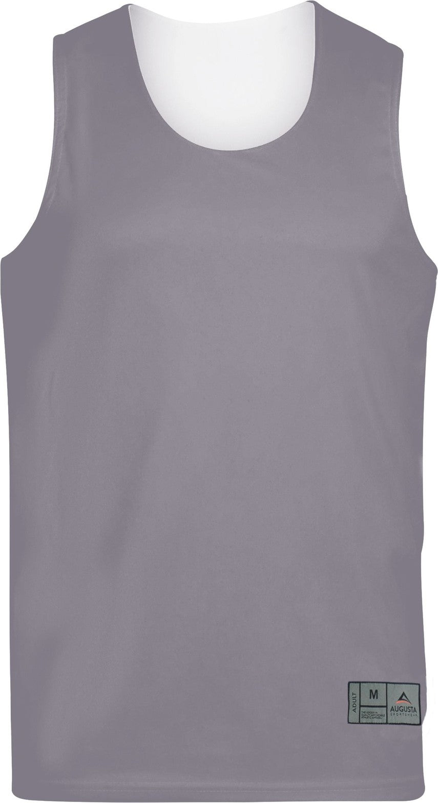 Front View of GRAPHITE/WHITE REVERSIBLE WICKING TANK