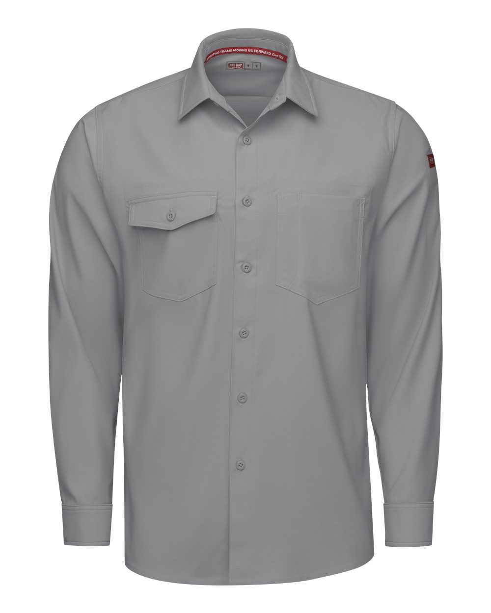Front View of Gravel Cooling Long Sleeve Work Shirt - Tall Sizes - TSM4T