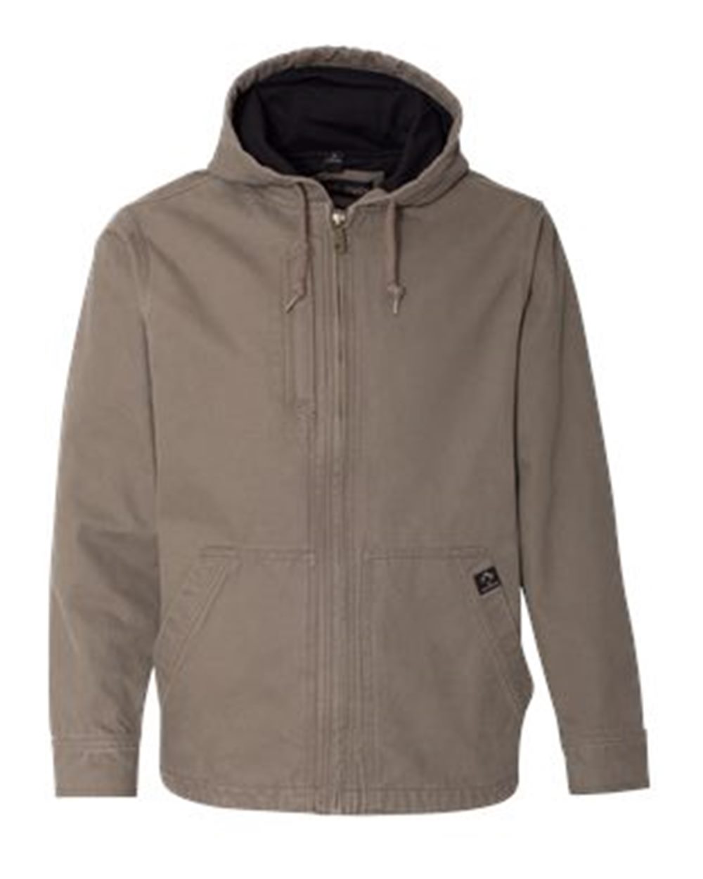Front View of Gravel Laredo Boulder Cloth™ Canvas Jacket with Thermal Lining Tall Sizes - 5090T