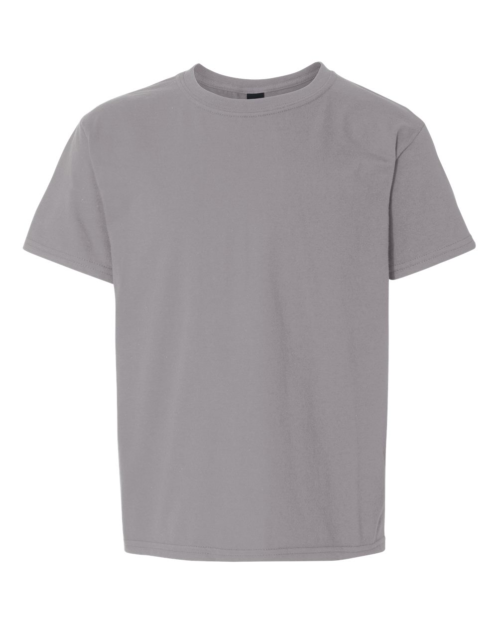 Front View of Gravel Light Cotton Youth T-Shirt - 3000B