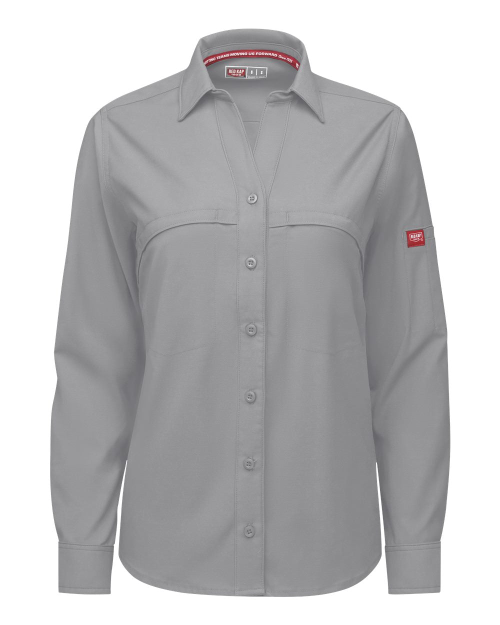 Front View of Gravel Women's Cooling Long Sleeve Work Shirt - TSW3