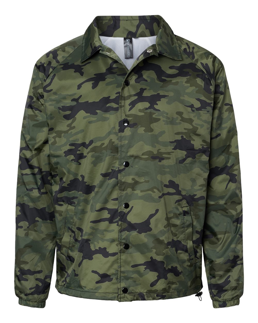 Front View of Green Camo Mentor Coach&#39;s Jacket - 9718