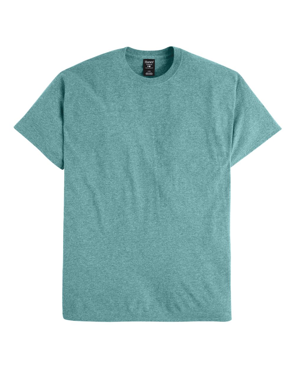 Front View of Green Clay Heather Perfect-T Triblend T-Shirt - 42TB