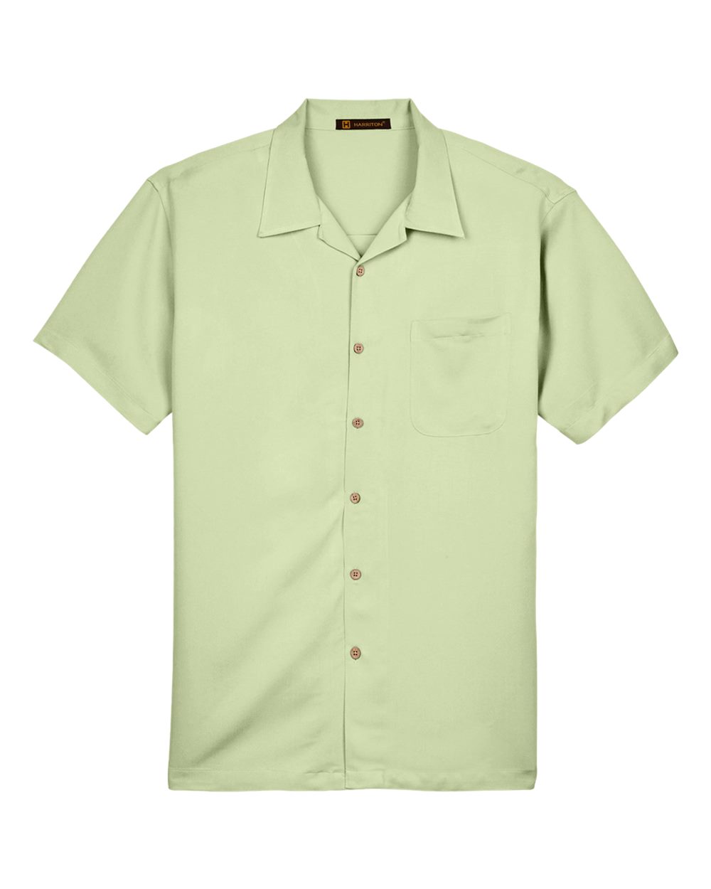 Front View of Green Mist Men's Bahama Cord Camp Shirt - M570