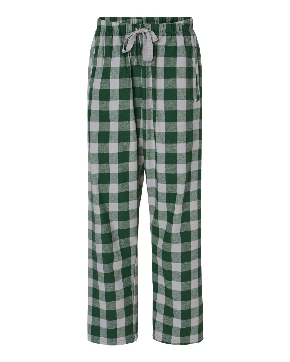Front View of Green/ Oxford Buffalo Women's Haley Flannel Pants - BW6620