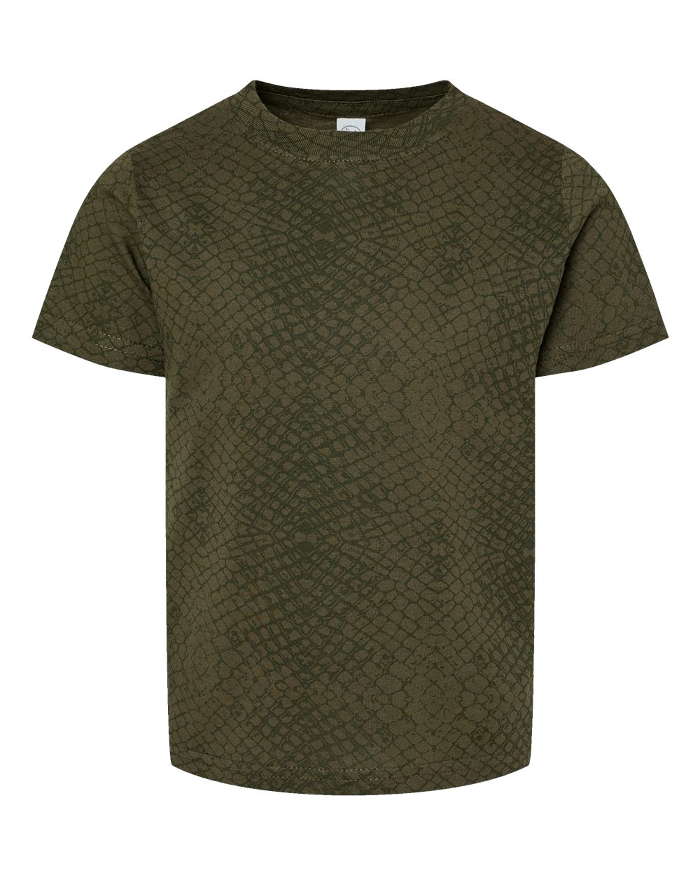 Front View of Green Reptile Toddler Fine Jersey Tee - 3321